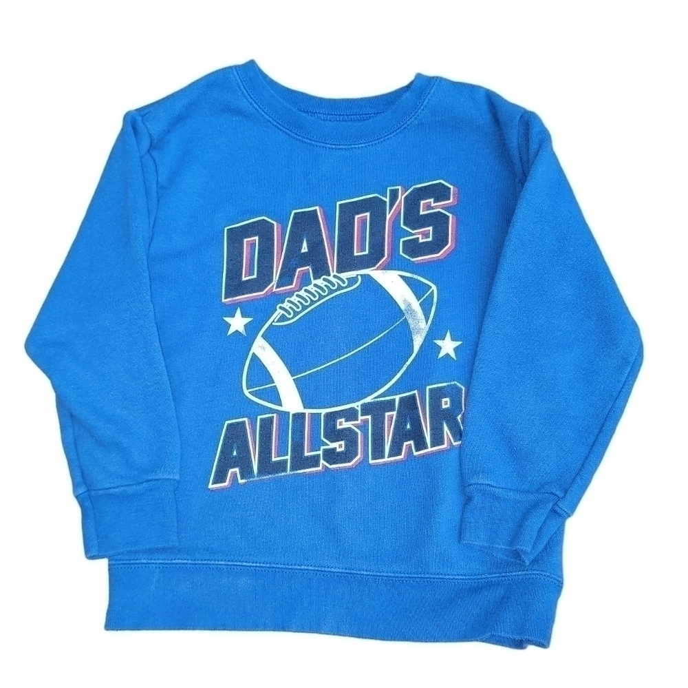 5/$25 Toddler boys size 4T sweatshirt Dad's allstar blue shirt white football